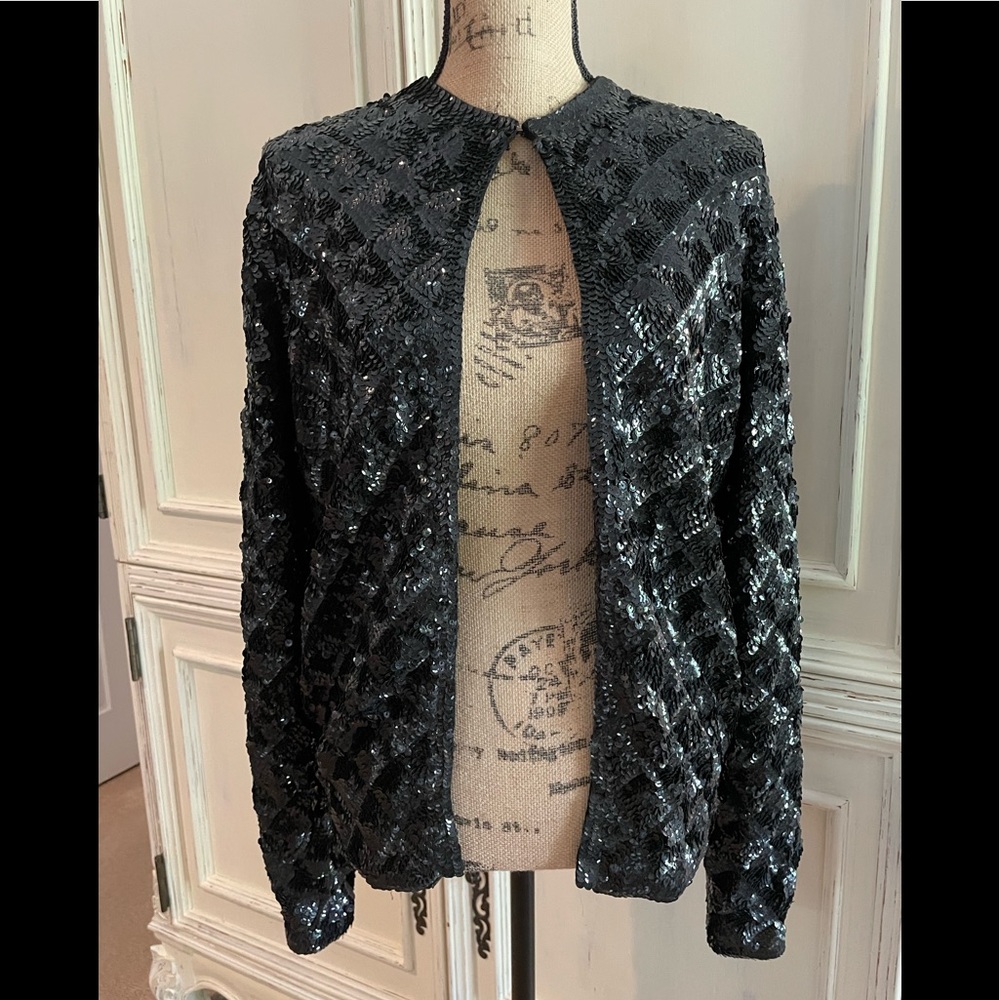 Black Sequin Jacket - image 1